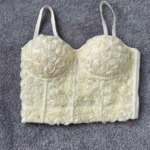Bustier Floral/Rose crop top